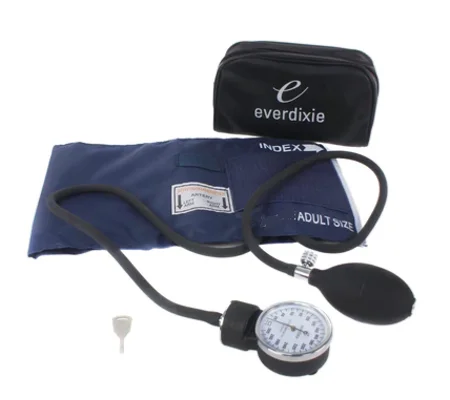 Adult Size Pocket Aneroid Sphygmomanometer BP Cuff Navy