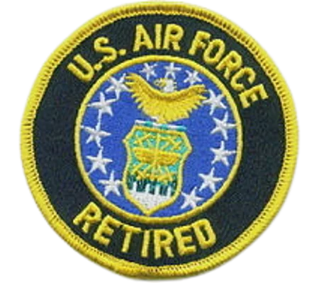 US Air Force Retired Circle Shoulder - Hat Patch