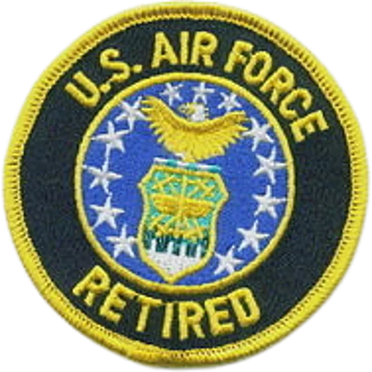US Air Force Retired Circle Shoulder - Hat Patch