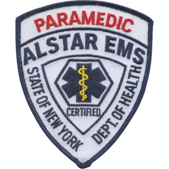 NY New York State Alstar EMS Paramedic Shoulder Patch