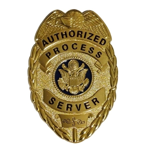 Authorized Process Server Shield Badge Warrant