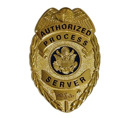 Authorized Process Server Shield Badge Warrant