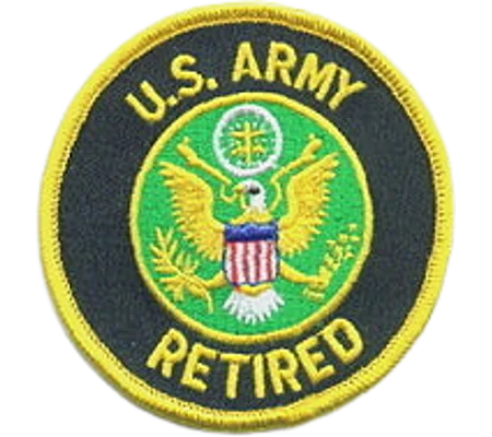 US Army Retired Circle Shoulder - Hat Patch
