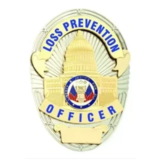 Loss Prevention Officer Shield Oval Badge LAPD Style