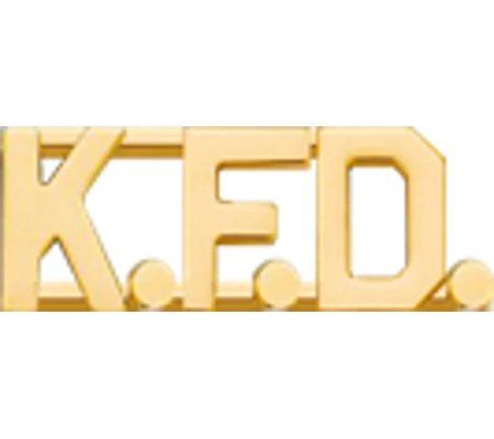 Collar Pins Insignia Letters 1/2'' K.F.D.
