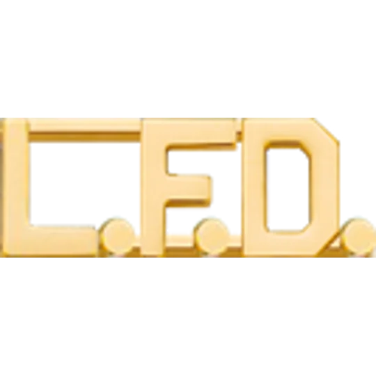 Collar Pins Insignia Letters 1/2'' L.F.D.