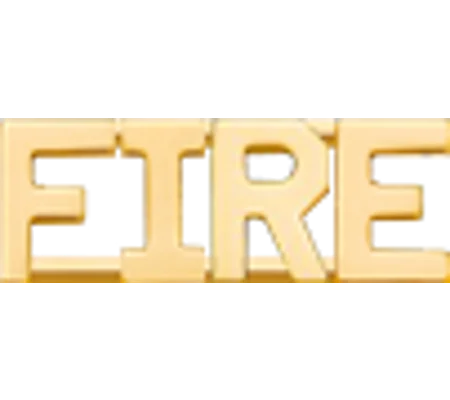 Collar Pins Insignia Numbers 3/8'' FIRE Gold