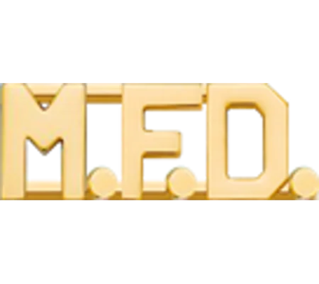 Collar Pins Insignia Letters 1/2'' M.F.D.