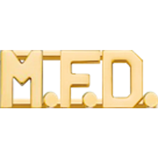 Collar Pins Insignia Letters 1/2'' M.F.D.