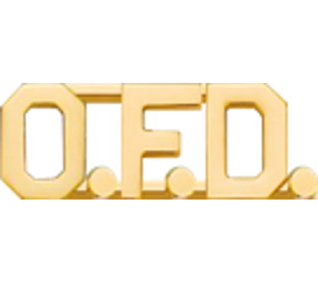 Collar Pins Insignia Letters 1/2'' O.F.D.