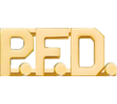Collar Pins Insignia Letters 1/2'' P.F.D.