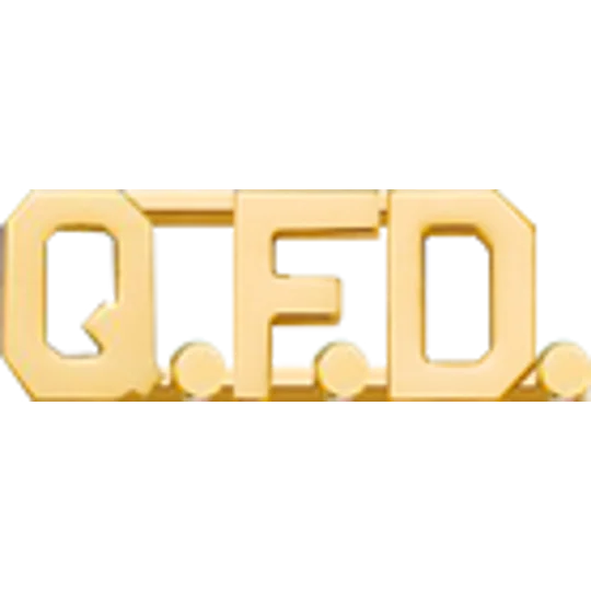 Collar Pins Insignia Letters 1/2'' Q.F.D.