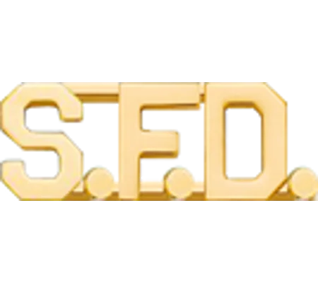Collar Pins Insignia Letters 1/2'' S.F.D.