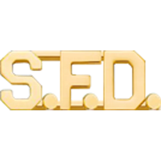 Collar Pins Insignia Letters 1/2'' S.F.D.