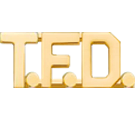 Collar Pins Insignia Letters 1/2'' T.F.D.