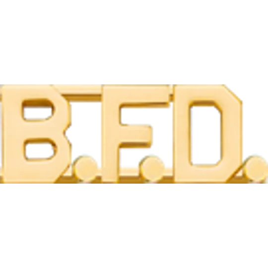 Collar Pins Insignia Letters 1/2'' B.F.D.