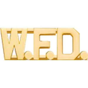Collar Pins Insignia Letters 1/2'' W.F.D.