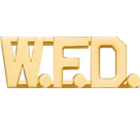Collar Pins Insignia Letters 1/2'' W.F.D.