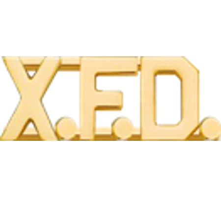 Collar Pins Insignia Letters 1/2'' X.F.D.