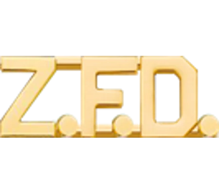 Collar Pins Insignia Letters 1/2'' Z.F.D.