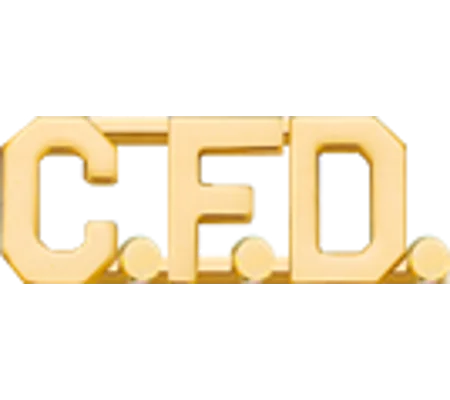 Collar Pins Insignia Letters 1/2'' C.F.D.