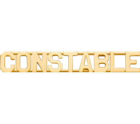 Collar Insignia Pins Letters 1/4" Constable Gold
