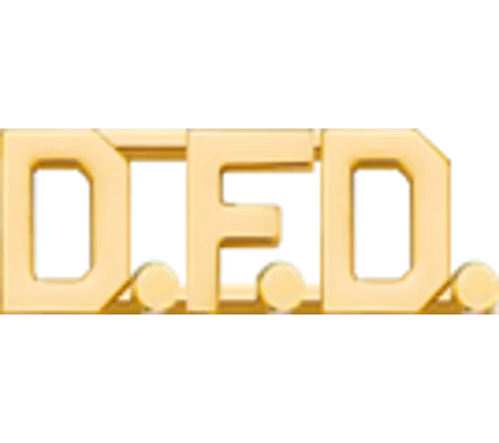 Collar Pins Insignia Letters 1/2'' D.F.D.