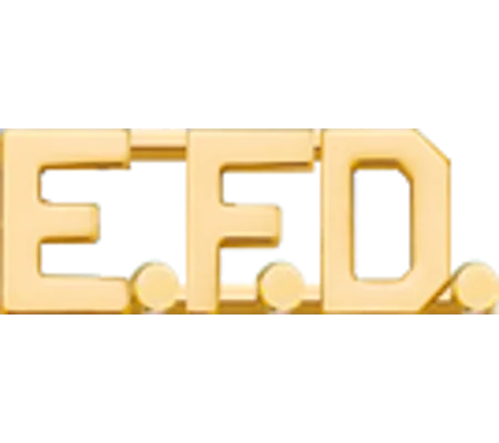 Collar Pins Insignia Letters 1/2'' E.F.D.