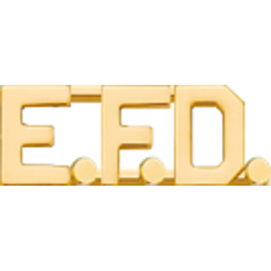 Collar Pins Insignia Letters 1/2'' E.F.D.