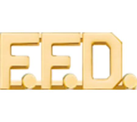 Collar Pins Insignia Letters 1/2'' F.F.D.