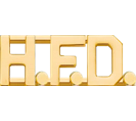 Collar Pins Insignia Letters 1/2'' H.F.D.