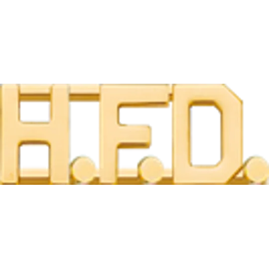 Collar Pins Insignia Letters 1/2'' H.F.D.