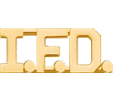 Collar Pins Insignia Letters 1/2'' I.F.D.
