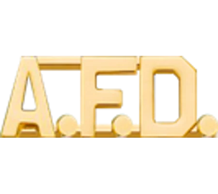 Collar Pins Insignia Letters 1/2'' A.F.D.