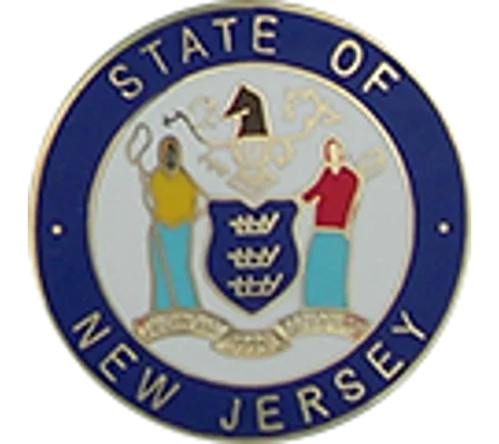 Collar Insignia Tac Pin State Seal NJ New Jersey