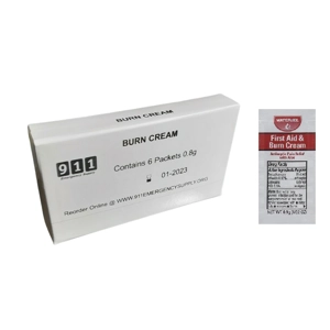 Kit Box Refill First Aid Burn Cream with Lidocaine & Aloe 6 Pack