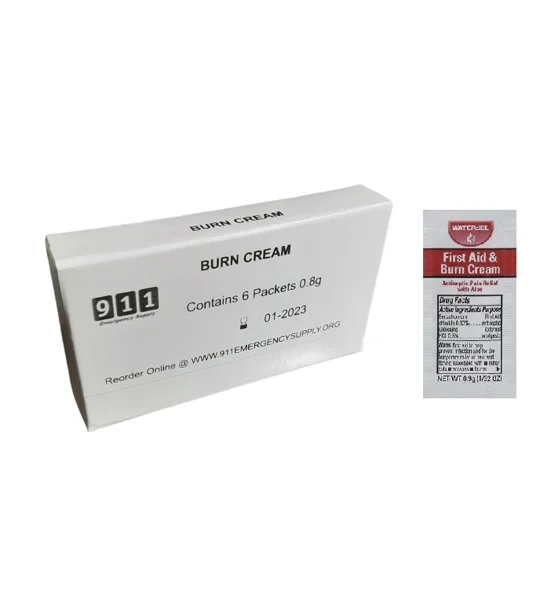 Kit Box Refill First Aid Burn Cream with Lidocaine & Aloe 6 Pack