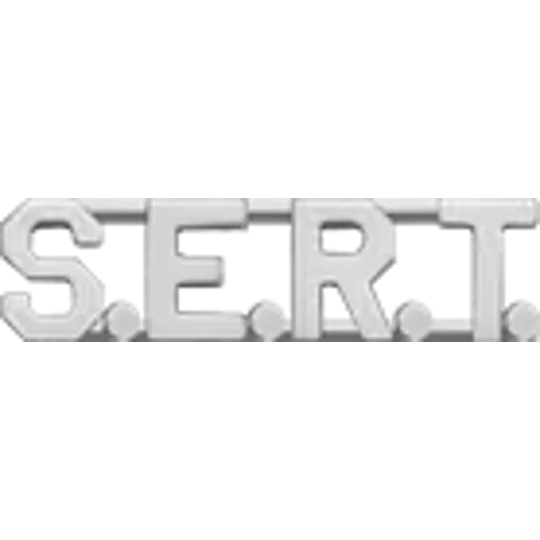 Collar Pins Insignia SERT Letters Nickel Silver