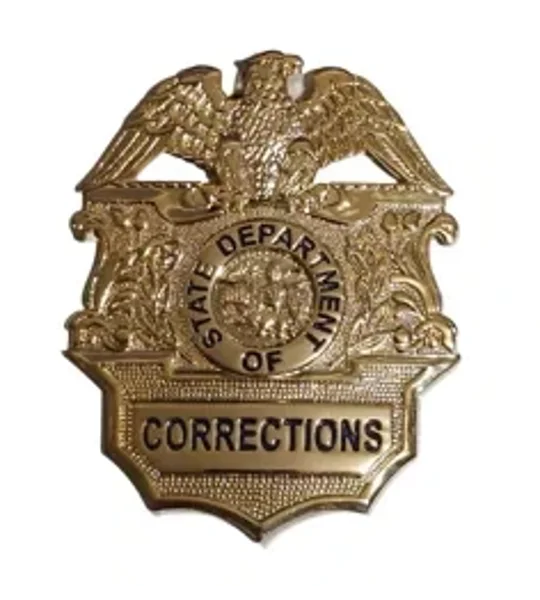 CA DOC Rehab & Corrections Hat Badge Gold