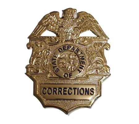 CA DOC Rehab & Corrections Hat Badge Gold