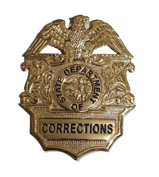 CA DOC Rehab & Corrections Hat Badge Gold