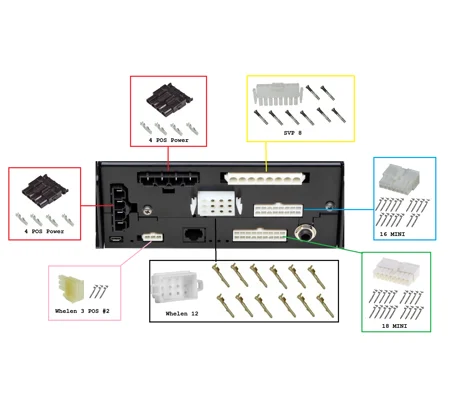 Whelen CenCom Carbide CCSRN4 Connectors Kit 6