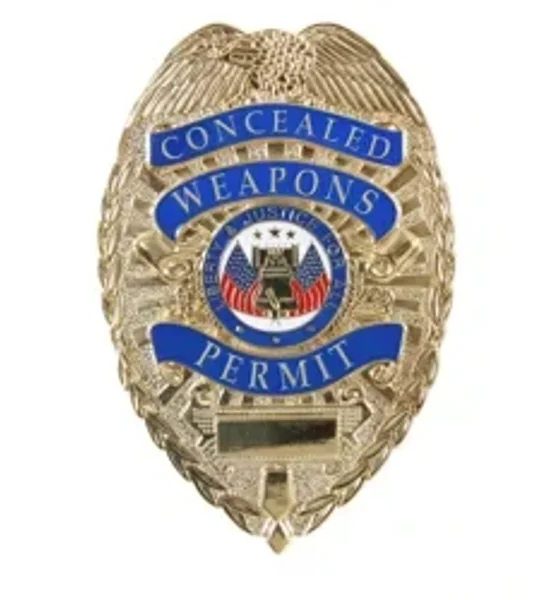 CCW Carry Concealed Weapon Permit Carry Shield Badge Gold