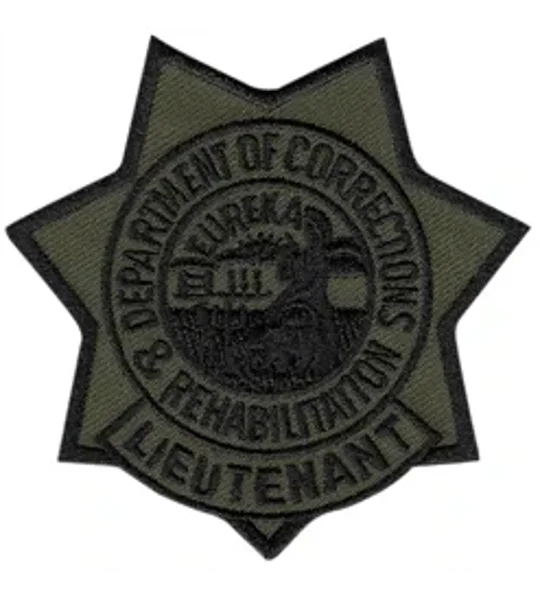 CA California Dep of Corrections Rehab Patch Star Lieutenant Subdued