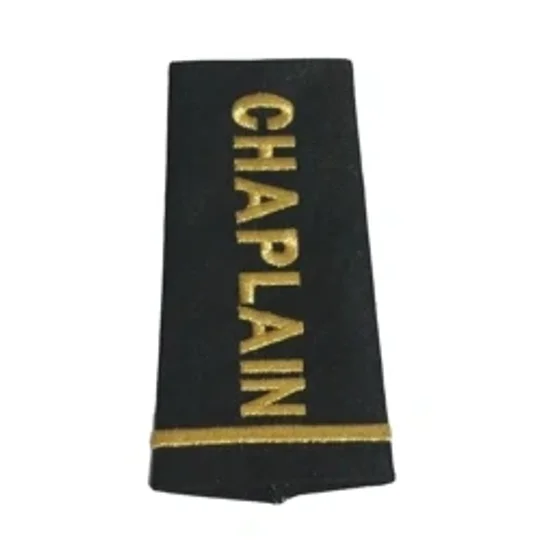 Chaplain Shirt Epaulette Shoulder Board Gold Black