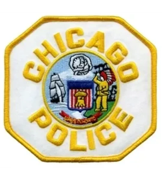 IL Illinois Chicago Police Shoulder Patch Gold - White