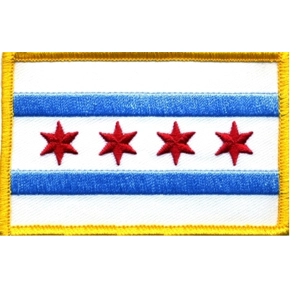 IL Illinois Chicago Flag Full Color