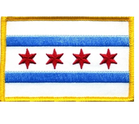 IL Illinois Chicago Flag Full Color