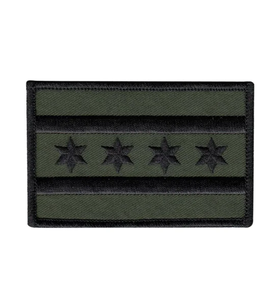 IL Illinois Chicago Flag Tactical Olive Drab
