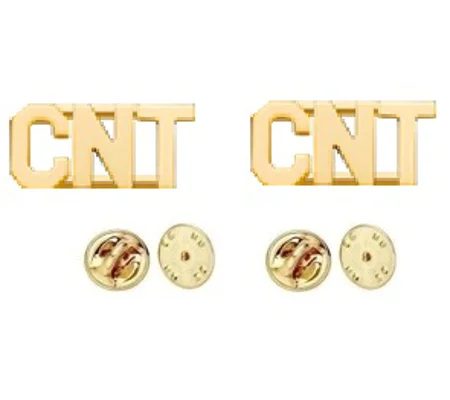 Collar Pins Insignia Numbers 3/8'' CNT Gold